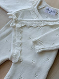 Pointelle Side Tie Romper