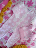 Floral Cotton Romper - Soft Pink