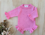Candy Pink Pointelle Romper