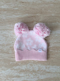Floral Cotton Beanie - Soft Pink