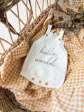 Hello World Romper - White