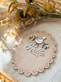 Birth Announcement Double Sided Duck Plaque