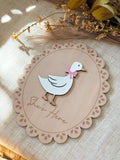 Birth Announcement Double Sided Duck Plaque