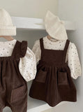 Corduroy Apron Dress - Chocolate