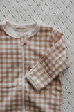 Bencer & Hazelnut Zip Suit - Gingham
