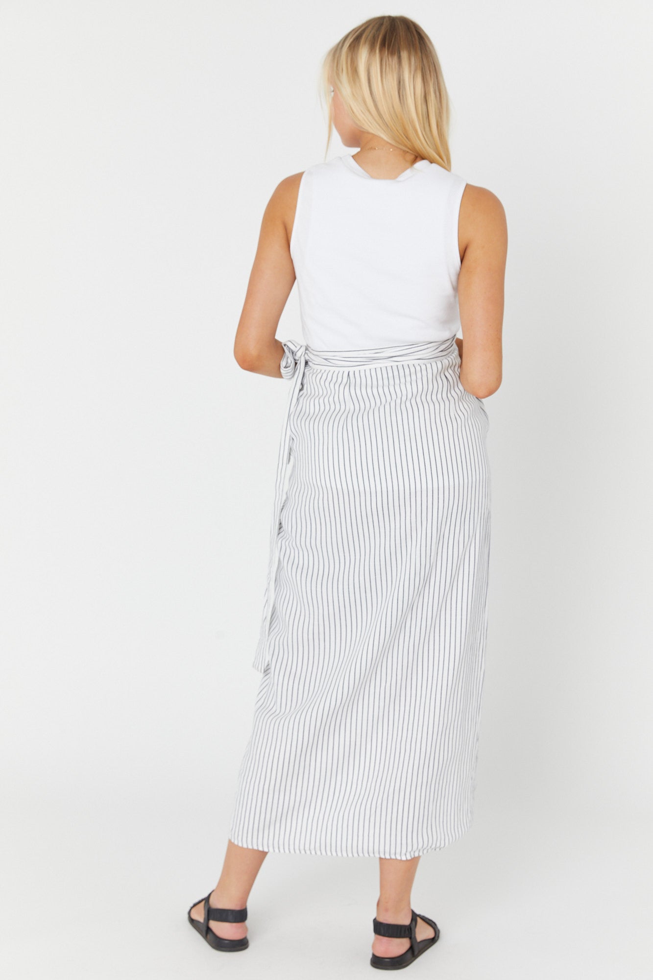 Flemington Wrap Skirt (Stripe)