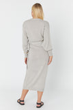 Knit Wrap Dress (Stone)