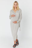 Knit Wrap Dress (Stone)