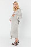 Knit Wrap Dress (Stone)