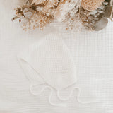 Newborn Knit Bonnet & Booties - White