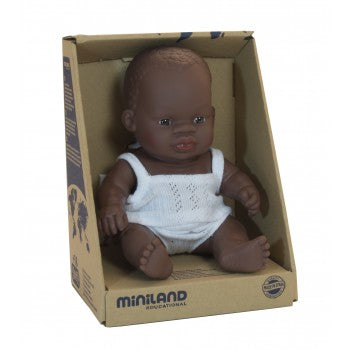 Miniland African Girl Doll - 21 cm