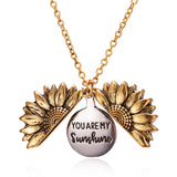 Sunflower Necklace - Yellow Gold