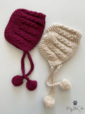 Knitted Beanie - Wine Red