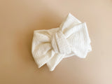 Harper Oversized Topknot | White