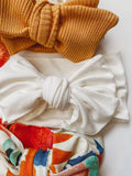 Juniper Oversized Topknot | White