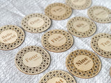 Rattan Milestones Plaques Set