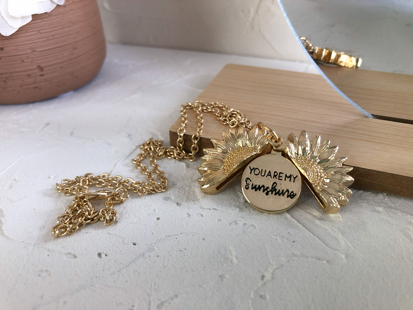 Sunflower Necklace - Gold