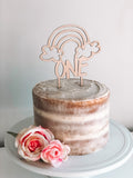 ONE Rainbow Cake Topper