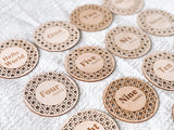 Rattan Milestones Plaques Set