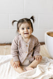 Two Darlings Dusty Lilac Knit Baby Cardigan
