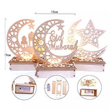 Eid Mubarak Wooden Light