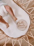 Hello Family, I’m here! - Announcement Plaque