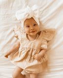 Avery Rib Topknot | White