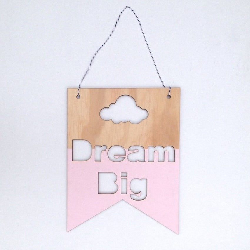 Dream Big Wall Hanging - Pink