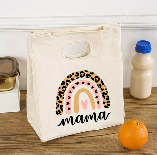 Mama Lunch Bag - Leopard Hearts