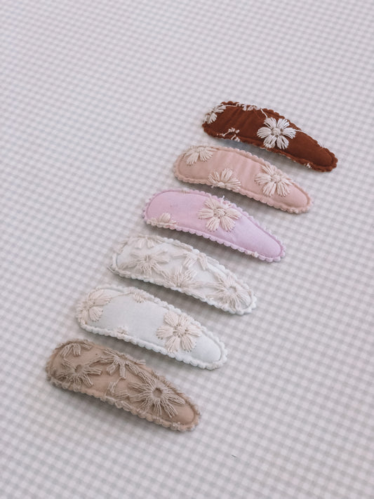Embroidery Hair Clips