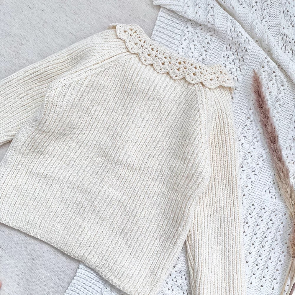 Knit Cardigan - Antique White