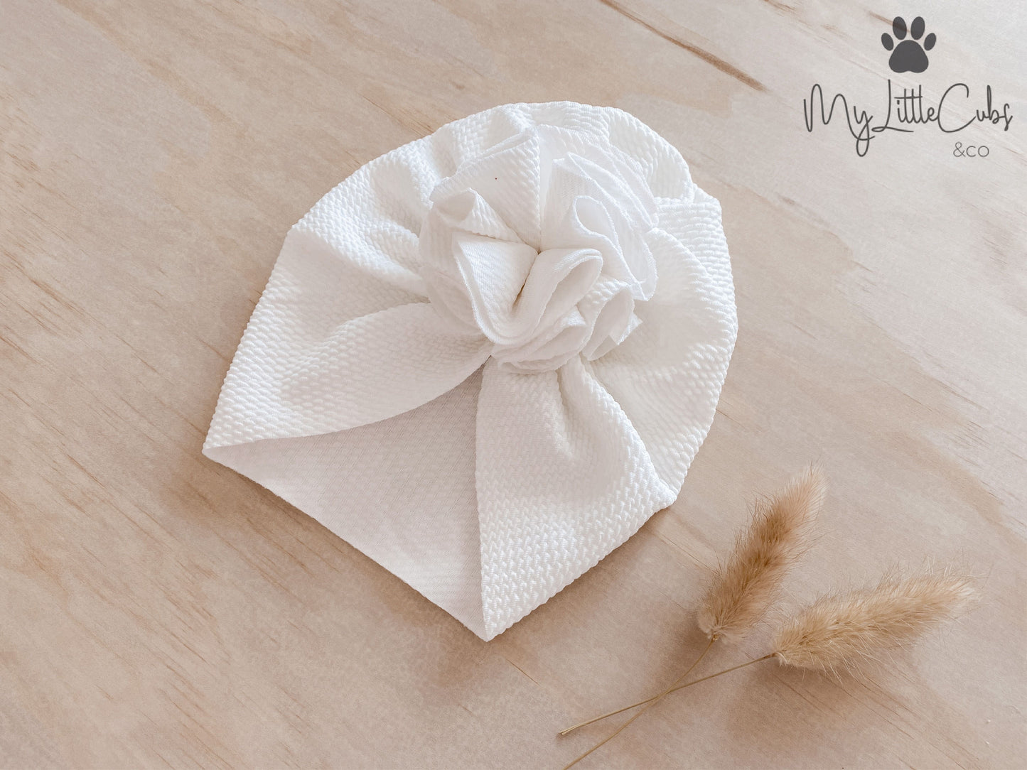 White Flower Turban