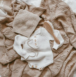 Long Sleeved Knit Romper - Milk