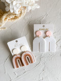 White Clay Rainbow Earrings