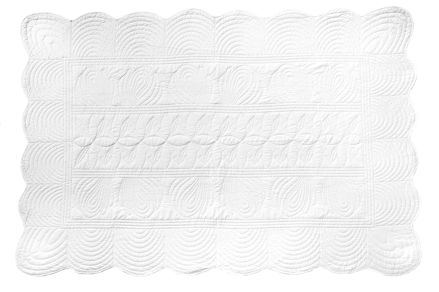 Single Quilt & Pillow Set - White