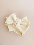 Bowie Waffle Oversized Topknot | Cream