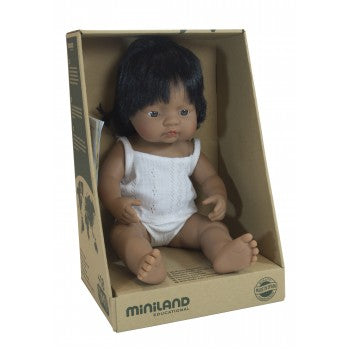 Miniland Latin American Girl Doll - 38 cm