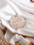 Hello World Birth Plaque / Rainbow