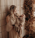 Heirloom Willow Knit Blanket - 100% Cotton - Cookie