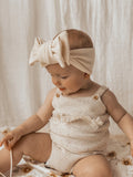 Bowie Waffle Oversized Topknot | Cream
