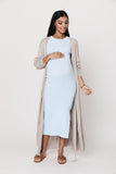 Crepe Knit Elle Dress - Ice Blue