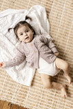 Two Darlings Dusty Lilac Knit Baby Cardigan