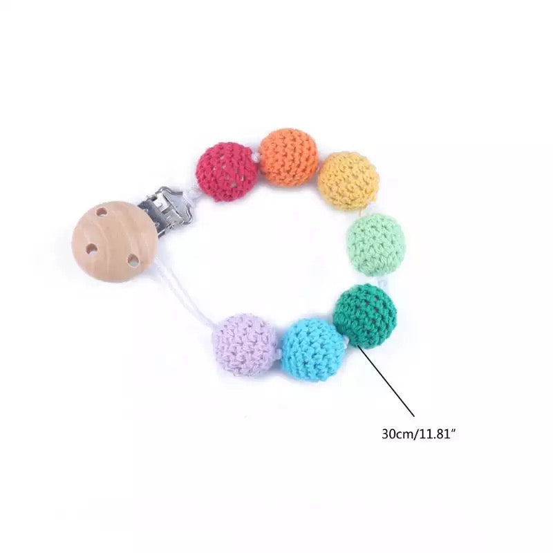 Rainbow Crochet Dummy Clip