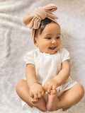 Waffle Oversized Topknot | Pink Champagne