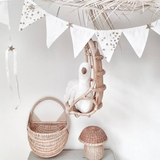 Glitter Stars Bunting - White