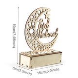Eid Mubarak Wooden Light