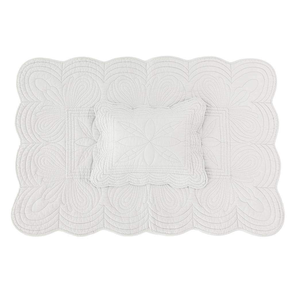 Cot Quilt & Pillow Set - Mist