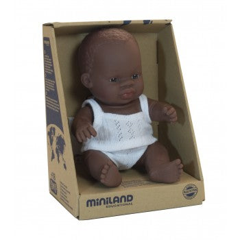 Miniland African Boy Doll - 21 cm
