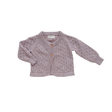 Two Darlings Dusty Lilac Knit Baby Cardigan
