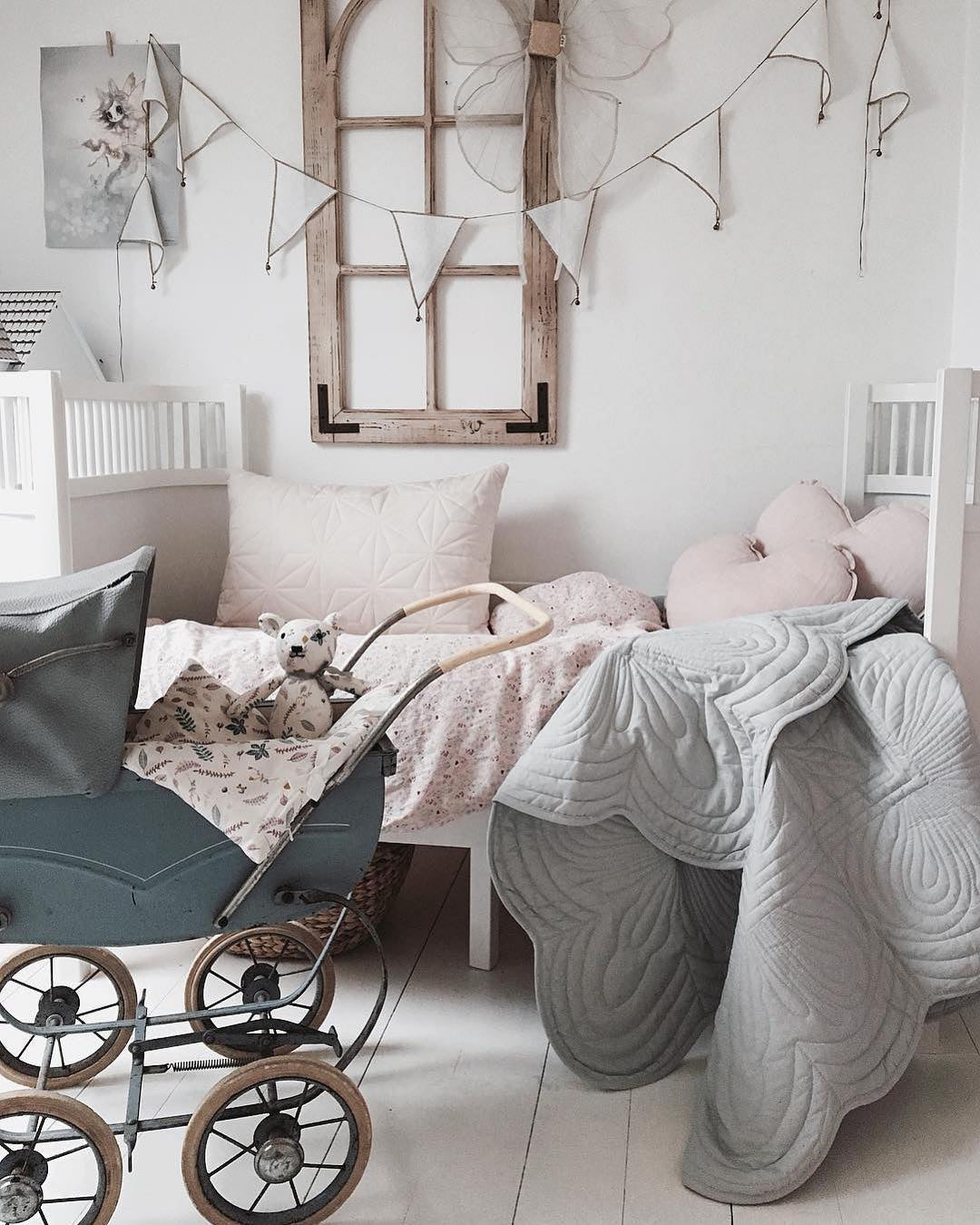 Cot Quilt & Pillow Set - Mist